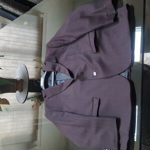 Calvin Klein Men's Brown/Burgundy Blazer 44R preowned